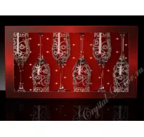 Бокалы Тулип рисунок со стразами VIP 6 Шт. Бокалы Тулип рисунок со стразами VIP 6 Шт.
